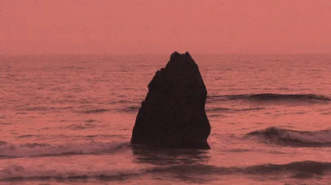 Sunset on the Pacific Coast of Oregon Stock Footage 38602337