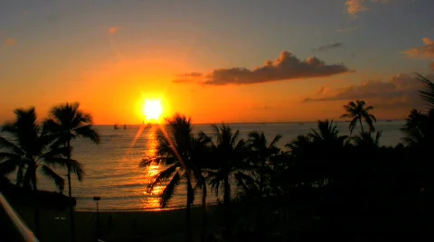 Sunset in the Pacific Stock Footage 146811