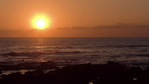 Sunset On Pacific Ocean 2 Stock Footage 107609416