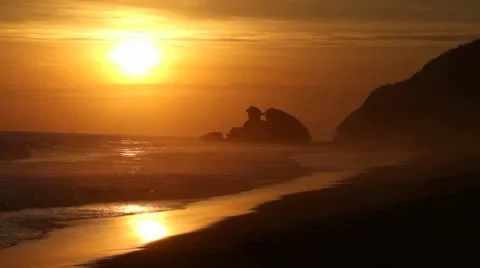 Sunset on Pacific Ocean Stock Footage 8945395