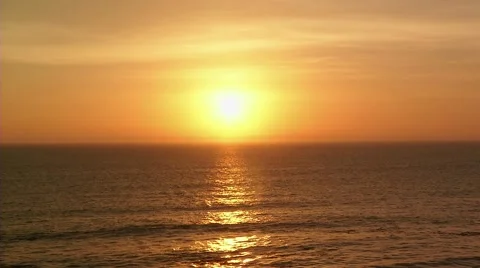 Sunset pacific ocean Stock Footage 52253994