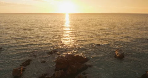 Sunset on the pacific ocean Video stock 110932807