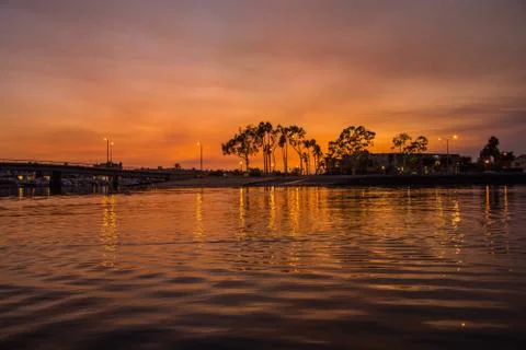 Sunset Pacific Ocean Stock Photos