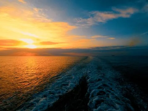 Sunset in the Pacific Stock Photos