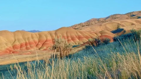 Sunset Painted Hills Oregon 28 Stock Footage 81903540