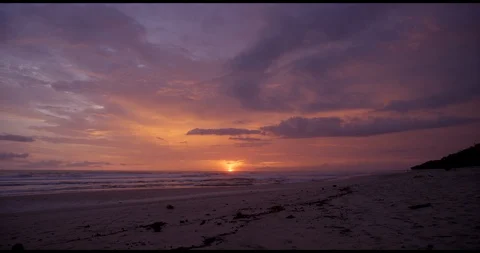 Sunset palm trees Stock Footage 127130859