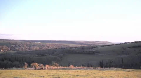Sunset pan Stock Footage 12591025