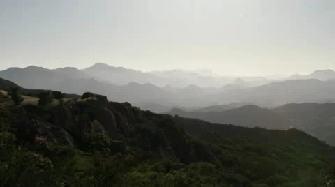 Sunset pan mulholand with flicker Stock-Footage 11062370