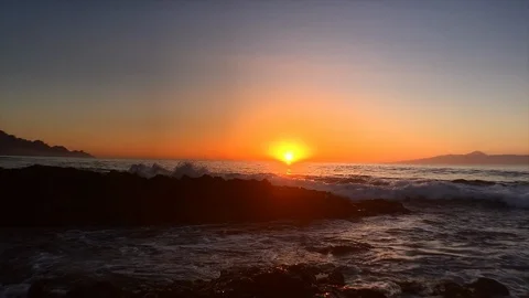 SUNSET PAN TO THE RIGHT Stock Footage 121270450