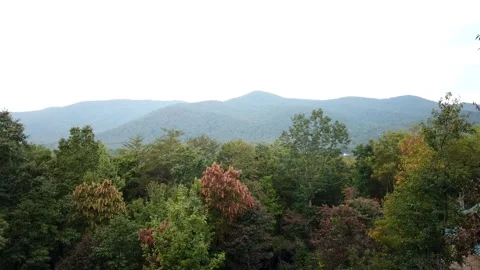 Sunset Pan Trees and Mountains Scenic View Time Lapse Georgia Stock Footage 252614328