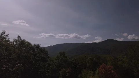 Sunset Pan Trees and Mountains Scenic View Time Lapse Georgia Stock Footage 252614611