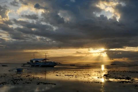 Sunset in Panglao Stock Photos