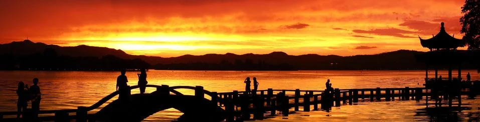 Sunset panorama Foto stock