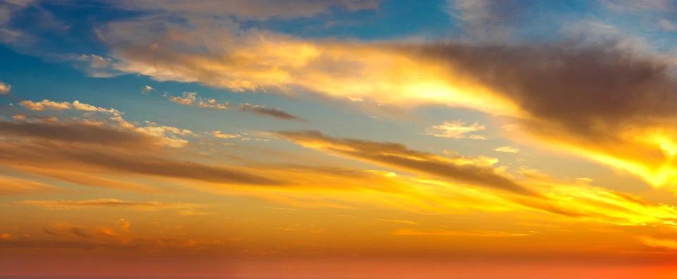 Sunset panorama Stock Photos