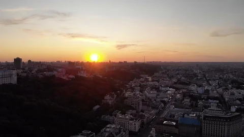 Sunset panorama Podol Stock Footage 129901614