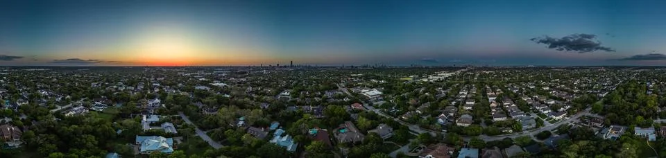 Sunset Panorama Using a Mini 3 Pro Stock Photos