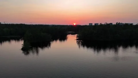 Sunset at Papermill Stock Footage 343561665