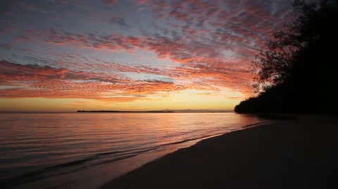 Sunset in Paradise Stock Footage 11218244