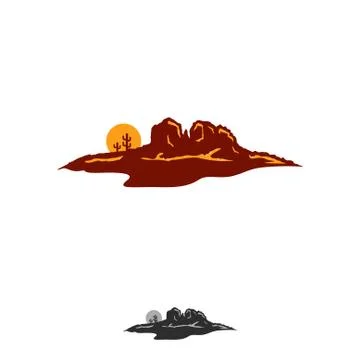 Sunset in paradise Stock Illustration