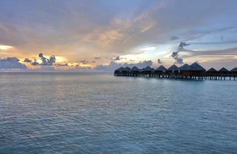 Sunset in the paradise 스톡 사진