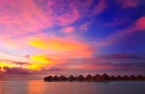 Sunset in the paradise Foto stock