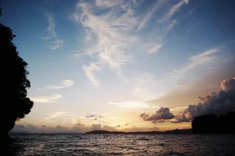 Sunset in paradise Foto stock