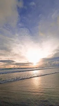 Sunset in parangtritis beach Stock Photos