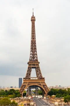 Sunset in Paris, Eiffel Tower. Stock Photos