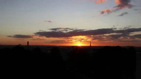 Sunset paris Stock Footage 82945744