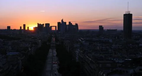 Sunset in Paris Foto stock