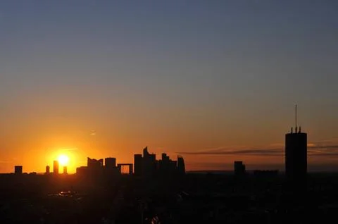 Sunset in Paris Stock Photos