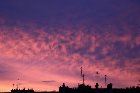 Sunset in Paris Foto stock