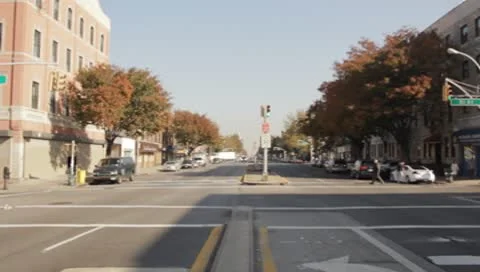 Sunset Park crosswalk Stock Footage 8945594