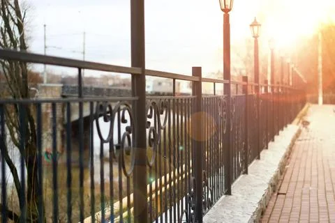 Sunset Park lights lamp Foto stock
