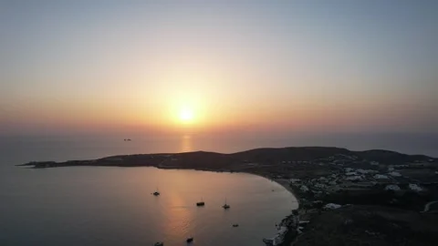 Sunset in Paros 库存影片 250345160