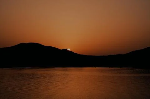 Sunset in Paros, Greece Stock Photos
