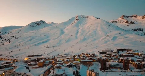 Sunset on Passo del Tonale Stockbeeldmateriaal 126163765