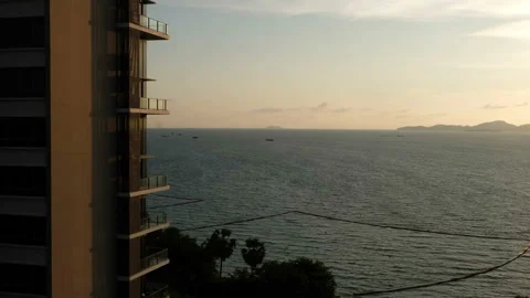 Sunset pattaya bay Stock Footage 153615919