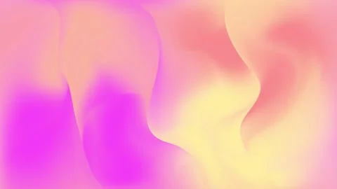 Sunset Peach Lemon Yellow Magenta Soft Liquid Wave Loop Stock Footage 345718588