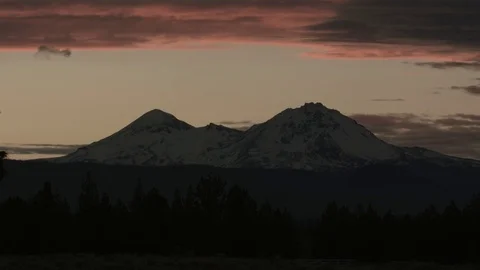 Sunset Peaks- Cascade Mountain Range Timelapse Stock Footage 83228182