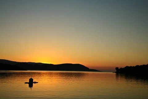 Sunset in the Peloponese Stock Photos