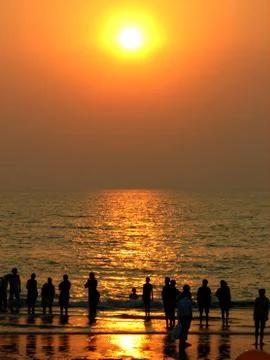Sunset people Stock Photos