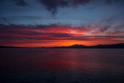 Sunset with perfect color Stock Photos