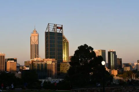 Sunset in Perth City Stock Photos