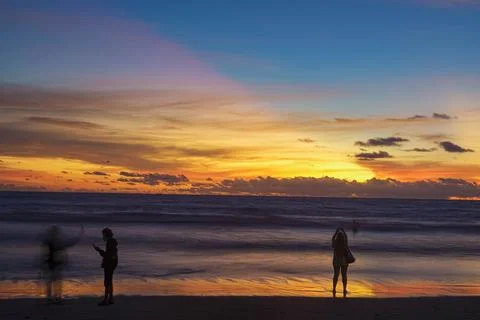 Sunset in Petitenget Bali 写真素材