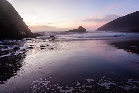 Sunset at Pfeiffer Beach Stock Photos