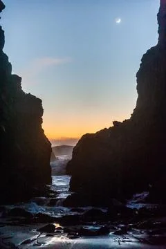 Sunset at Pfeiffer beach Stock Photos