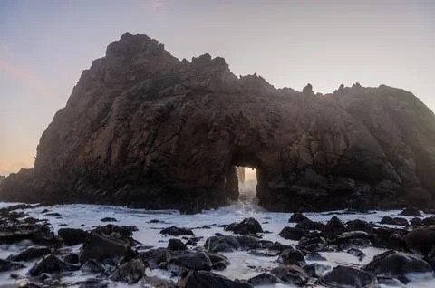 Sunset at Pfeiffer Beach Stock Photos