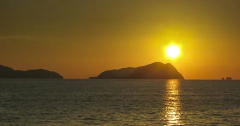 Sunset Philippines time lapse 4k Stock Footage 35597677