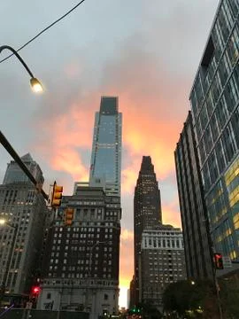 Sunset in phily Stock Photos